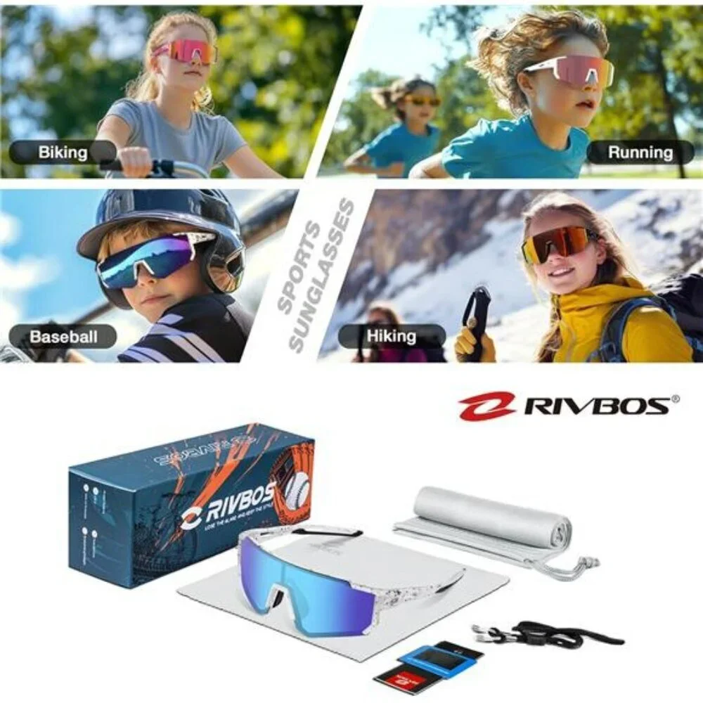 Kids Polarized Baseball Sunglasses Youth Sports UV Protection Cycling Glasses